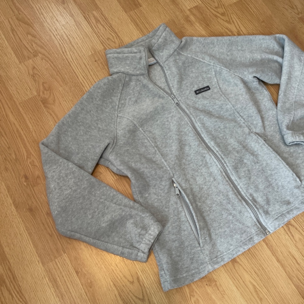Columbia Benton’s Springs Gray Full Zip Up Fleece Jacket Size XL - Picture 6 of 9